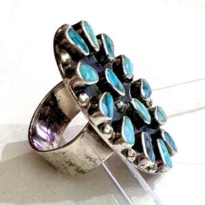 Signed - Maria Elena Munoz Turquoise Sterling Silver Ring